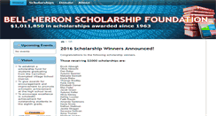 Desktop Screenshot of bellherronscholarshipfoundation.org